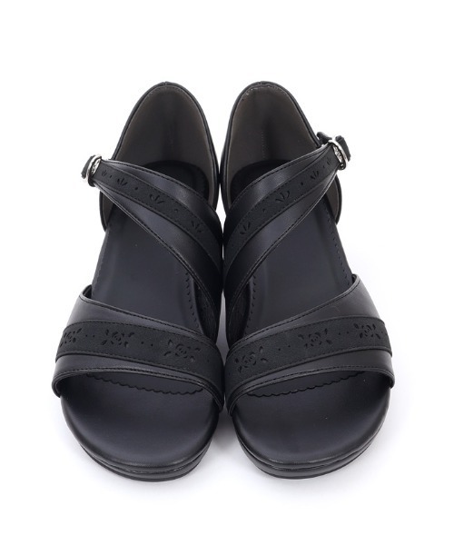 axes femme(アクシーズファム)の「カットワークアシメサンダル(サンダル・レディース・キナリ/ブラック・MEDIUM/LARGE)」の19枚目の写真
