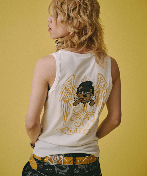 GALFY(ガルフィー)の「『GALFY/ガルフィー』爆上げ↑↑ギラタンク(Tシャツ/カットソー・レディース・ブラック/グレー/ホワイト・XL/L)」の2枚目の写真