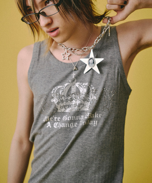 GALFY(ガルフィー)の「『GALFY/ガルフィー』爆上げ↑↑ギラタンク(Tシャツ/カットソー・レディース・ブラック/グレー/ホワイト・XL/L)」の15枚目の写真