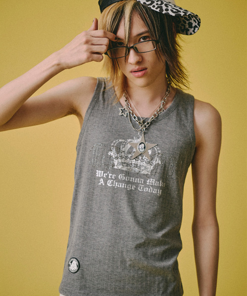 GALFY(ガルフィー)の「『GALFY/ガルフィー』爆上げ↑↑ギラタンク(Tシャツ/カットソー・レディース・ブラック/グレー/ホワイト・XL/L)」の16枚目の写真