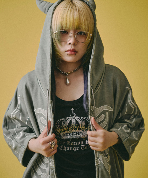 GALFY(ガルフィー)の「『GALFY/ガルフィー』爆上げ↑↑ギラタンク(Tシャツ/カットソー・レディース・ブラック/グレー/ホワイト・XL/L)」の10枚目の写真