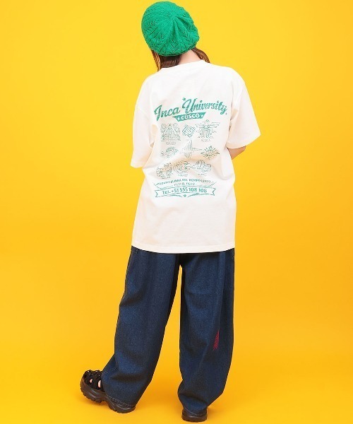 チチカカ(チチカカ)の「Orale! インカユニバーシティTシャツ(Tシャツ/カットソー・レディース・ブラック/ホワイト・FREE)」の3枚目の写真