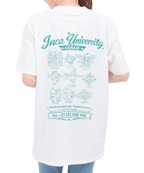 チチカカ(チチカカ)の「Orale! インカユニバーシティTシャツ(Tシャツ/カットソー・レディース・ブラック/ホワイト・FREE)」の10枚目の写真