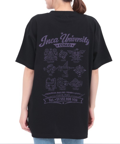 チチカカ(チチカカ)の「Orale! インカユニバーシティTシャツ(Tシャツ/カットソー・レディース・ブラック/ホワイト・FREE)」の11枚目の写真