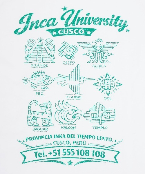 チチカカ(チチカカ)の「Orale! インカユニバーシティTシャツ(Tシャツ/カットソー・レディース・ブラック/ホワイト・FREE)」の14枚目の写真