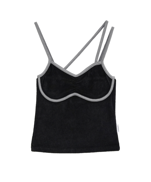 SOMSOC（ソムソック）の「DELL TERRY SLEEVELESS TOP_BLACK（Tシャツ/カットソー・レディース・その他・FREE）」の3枚目の写真