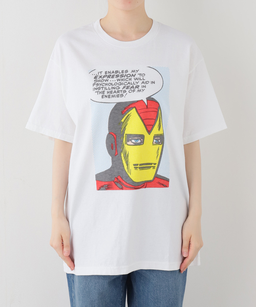 VARIEGATOR(ヴァリゲイター)の「VARIEGATOR / ヴァリゲイター Iron Man /Tee(Tシャツ/カットソー・レディース・ホワイト・LARGE/MEDIUM)」の6枚目の写真