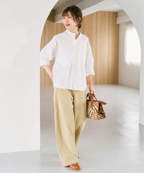 Spick & Span(スピックアンドスパン)の「《WEB限定 / 追加》パールボタンギャザースリーブシャツ(シャツ/ブラウス・レディース・その他10/ホワイト系その他・FREE)」の21枚目の写真