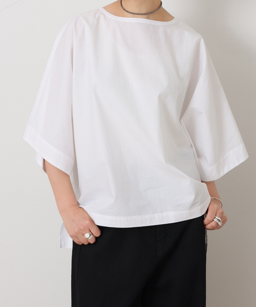 JOURNAL STANDARD LUXE(ジャーナルスタンダード ラックス)の「タイプライター ドルマンシャツ(シャツ/ブラウス・レディース・チャコールグレー/ホワイト/スカイブルー・FREE)」の8枚目の写真