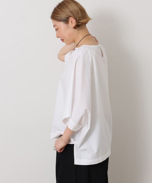 JOURNAL STANDARD LUXE(ジャーナルスタンダード ラックス)の「タイプライター ドルマンシャツ(シャツ/ブラウス・レディース・チャコールグレー/ホワイト/スカイブルー・FREE)」の9枚目の写真