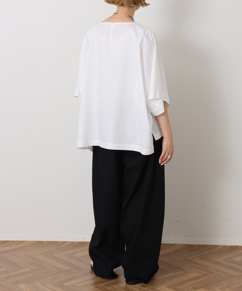 JOURNAL STANDARD LUXE(ジャーナルスタンダード ラックス)の「タイプライター ドルマンシャツ(シャツ/ブラウス・レディース・チャコールグレー/ホワイト/スカイブルー・FREE)」の11枚目の写真