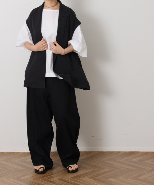JOURNAL STANDARD LUXE(ジャーナルスタンダード ラックス)の「タイプライター ドルマンシャツ(シャツ/ブラウス・レディース・チャコールグレー/ホワイト/スカイブルー・FREE)」の12枚目の写真