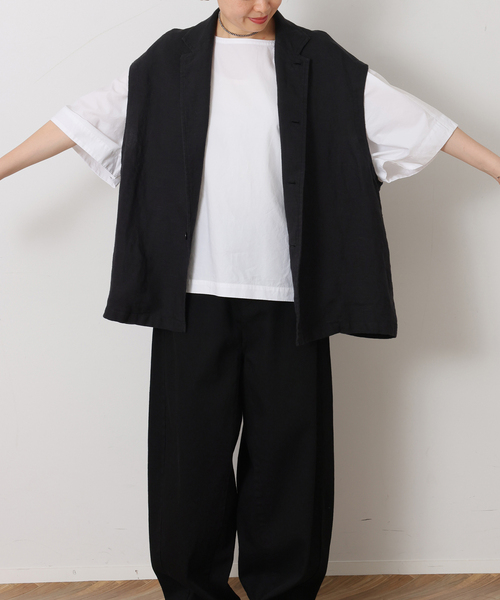 JOURNAL STANDARD LUXE(ジャーナルスタンダード ラックス)の「タイプライター ドルマンシャツ(シャツ/ブラウス・レディース・チャコールグレー/ホワイト/スカイブルー・FREE)」の13枚目の写真