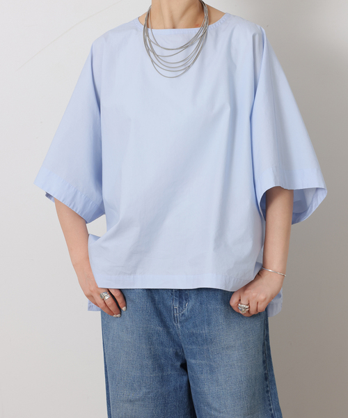 JOURNAL STANDARD LUXE(ジャーナルスタンダード ラックス)の「タイプライター ドルマンシャツ(シャツ/ブラウス・レディース・チャコールグレー/ホワイト/スカイブルー・FREE)」の15枚目の写真