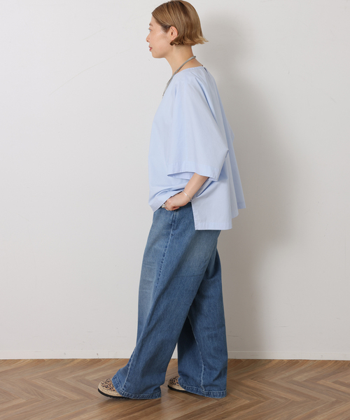 JOURNAL STANDARD LUXE(ジャーナルスタンダード ラックス)の「タイプライター ドルマンシャツ(シャツ/ブラウス・レディース・チャコールグレー/ホワイト/スカイブルー・FREE)」の16枚目の写真