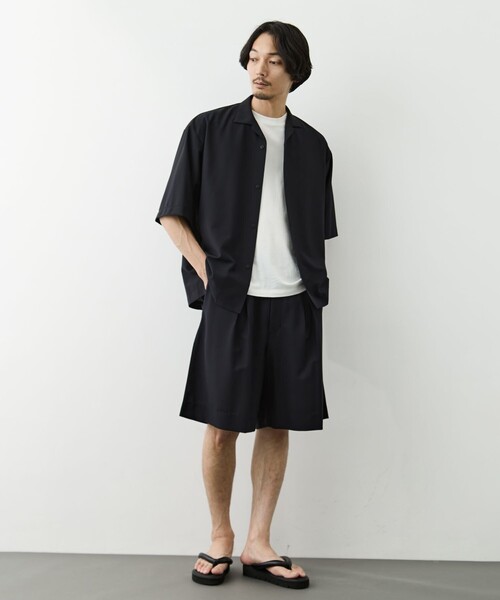 GOOD PEOPLE GOOD STITCHING GOOD PRODUCT(グッドピープルグッドスティッチンググッドプロダクト)の「【GOOD PEOPLE GOOD STITCHING GOOD PRODUCT/グッドピープルグッドスティッチンググッドプロダクト】別注 Open Collor Half Sleeve Shirt(シャツ/ブラウス・メンズ・ネイビー/カーキ・S/M)」の11枚目の写真