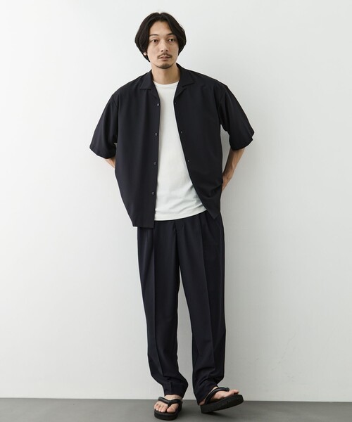 GOOD PEOPLE GOOD STITCHING GOOD PRODUCT(グッドピープルグッドスティッチンググッドプロダクト)の「【GOOD PEOPLE GOOD STITCHING GOOD PRODUCT/グッドピープルグッドスティッチンググッドプロダクト】別注 Open Collor Half Sleeve Shirt(シャツ/ブラウス・メンズ・ネイビー/カーキ・S/M)」の13枚目の写真