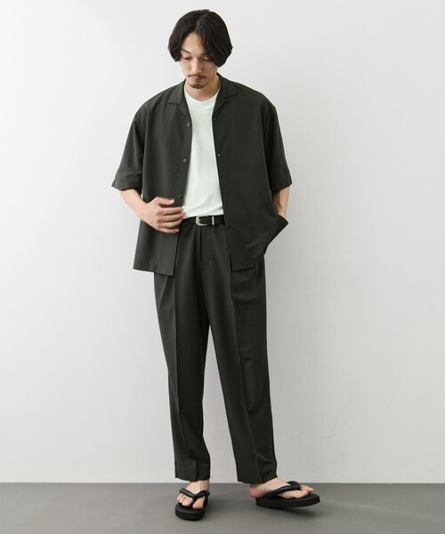 GOOD PEOPLE GOOD STITCHING GOOD PRODUCT(グッドピープルグッドスティッチンググッドプロダクト)の「【GOOD PEOPLE GOOD STITCHING GOOD PRODUCT/グッドピープルグッドスティッチンググッドプロダクト】別注 Open Collor Half Sleeve Shirt(シャツ/ブラウス・メンズ・ネイビー/カーキ・S/M)」の21枚目の写真