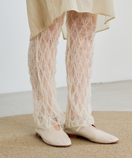 IENA LA BOUCLE(イエナラブークル)の「IENA LA BOUCLE ダイヤlaceレギンス(その他パンツ・レディース・ホワイト/ブラック・FREE)」の12枚目の写真