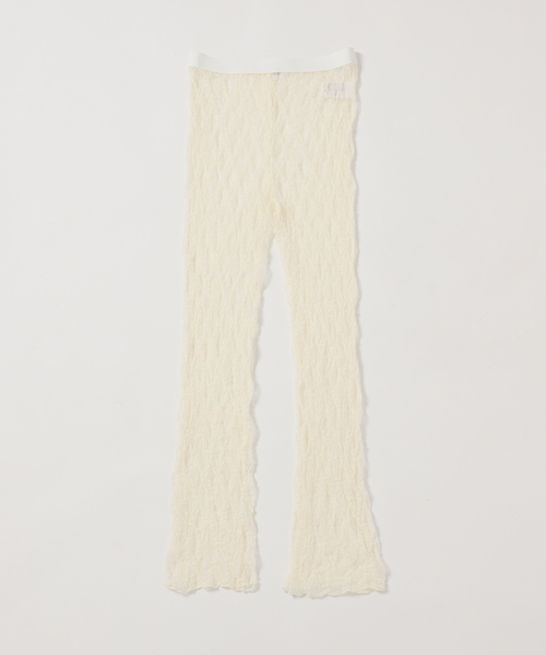 IENA LA BOUCLE(イエナラブークル)の「IENA LA BOUCLE ダイヤlaceレギンス(その他パンツ・レディース・ホワイト/ブラック・FREE)」の4枚目の写真
