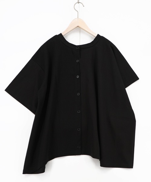 ScoLar（スカラー）の「162702：ヒョウ柄ロゴ乗りラビル アシメ2wayプルオーバー（Tシャツ/カットソー・レディース・ブラック/ブラウン/オフホワイト・M）」の13枚目の写真