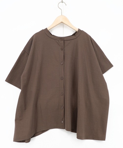 ScoLar（スカラー）の「162702：ヒョウ柄ロゴ乗りラビル アシメ2wayプルオーバー（Tシャツ/カットソー・レディース・ブラック/ブラウン/オフホワイト・M）」の17枚目の写真