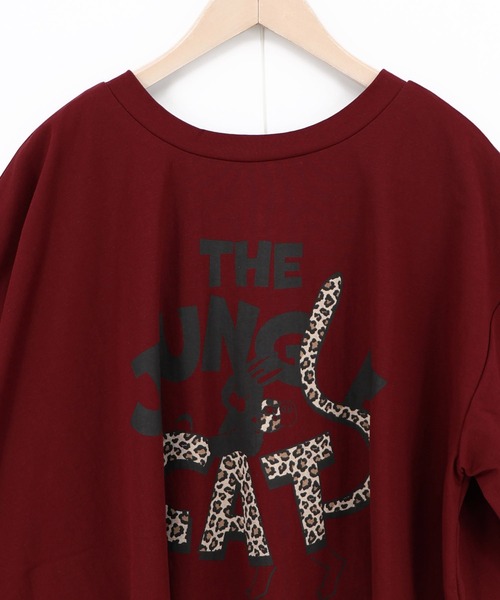 ScoLar（スカラー）の「162702：ヒョウ柄ロゴ乗りラビル アシメ2wayプルオーバー（Tシャツ/カットソー・レディース・ブラック/ブラウン/オフホワイト・M）」の19枚目の写真