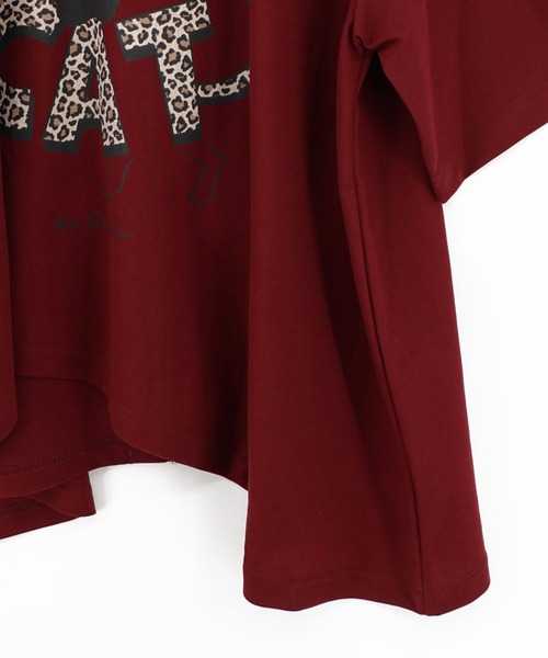 ScoLar（スカラー）の「162702：ヒョウ柄ロゴ乗りラビル アシメ2wayプルオーバー（Tシャツ/カットソー・レディース・ブラック/ブラウン/オフホワイト・M）」の22枚目の写真