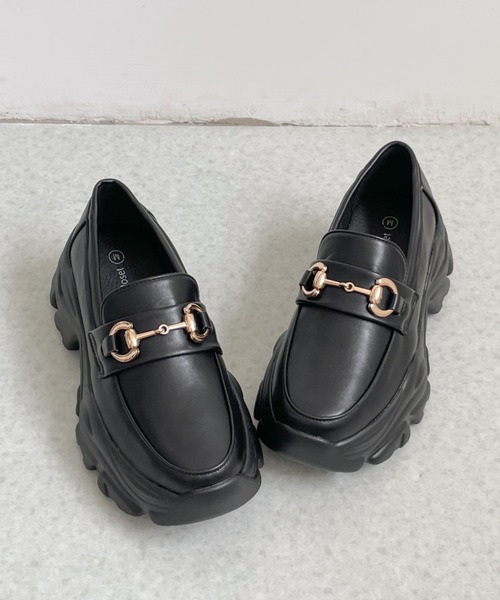 Shoes in Closet(シューズインクローゼット)の「【新入荷】+6.5㎝ 軽量 厚底 ゴールドビット スニーカー ローファー 6553(スニーカー・レディース・ブラック/ベージュ/ダークブラウン・L/M/3L/LL/S)」の10枚目の写真