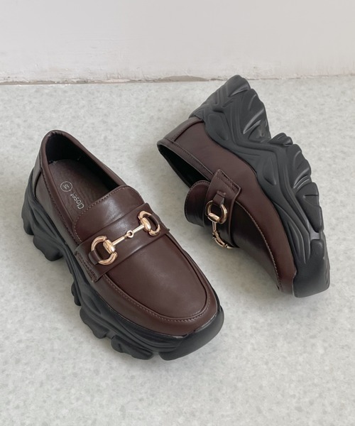 Shoes in Closet(シューズインクローゼット)の「【新入荷】+6.5㎝ 軽量 厚底 ゴールドビット スニーカー ローファー 6553(スニーカー・レディース・ブラック/ベージュ/ダークブラウン・L/M/3L/LL/S)」の16枚目の写真