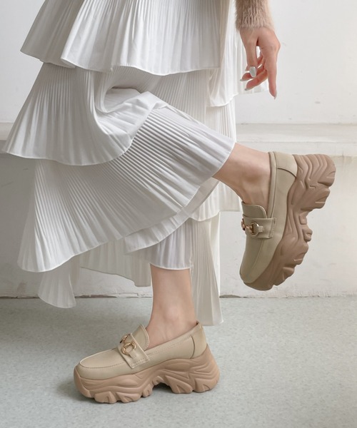 Shoes in Closet(シューズインクローゼット)の「【新入荷】+6.5㎝ 軽量 厚底 ゴールドビット スニーカー ローファー 6553(スニーカー・レディース・ブラック/ベージュ/ダークブラウン・L/M/3L/LL/S)」の17枚目の写真