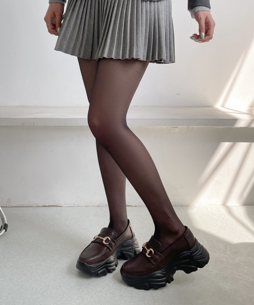 Shoes in Closet(シューズインクローゼット)の「【新入荷】+6.5㎝ 軽量 厚底 ゴールドビット スニーカー ローファー 6553(スニーカー・レディース・ブラック/ベージュ/ダークブラウン・L/M/3L/LL/S)」の13枚目の写真