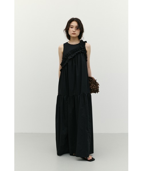 STYLEMIXER（スタイルミキサー）の「【SNSで話題・大人気夏ワンピ】アシンメトリーフリルティアードワンピース（ワンピース・レディース・ミント/ホワイト/ブラック・SMALL/MEDIUM）」の18枚目の写真