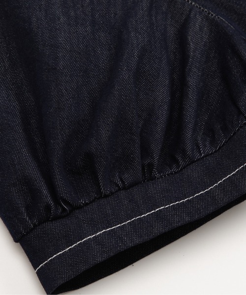 LA POMME petit(ラポミ・プチ)の「Sweet Lace Collar Flare Denim Skirt Set Up(セットアップ・レディース・ブルー・FREE)」の9枚目の写真