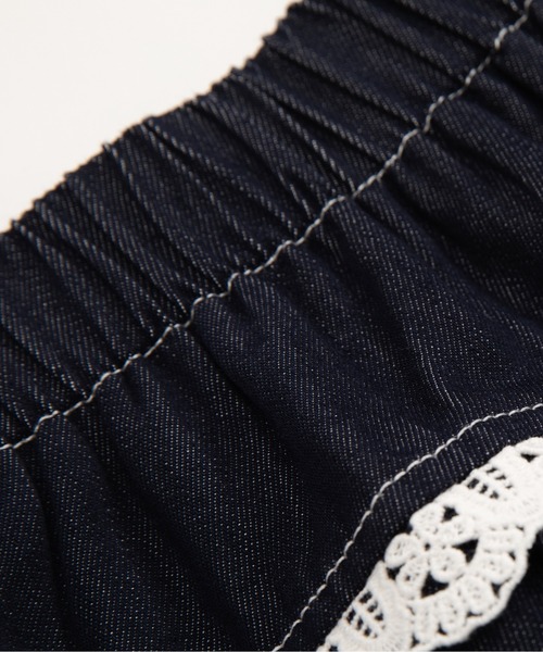 LA POMME petit(ラポミ・プチ)の「Sweet Lace Collar Flare Denim Skirt Set Up(セットアップ・レディース・ブルー・FREE)」の10枚目の写真