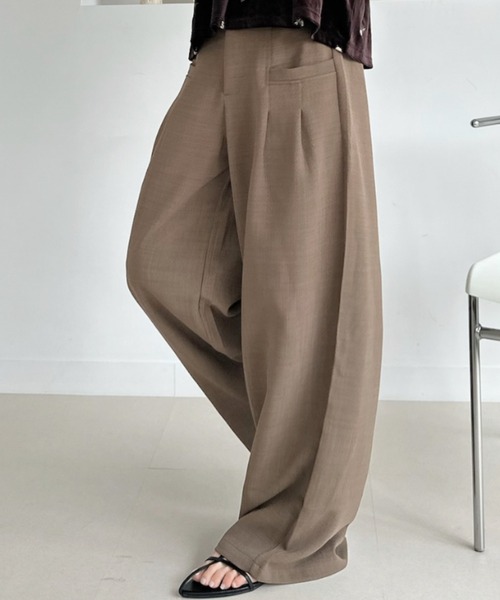 Ada.（エイダ）の「ウエストゴム タック ワイドパンツ（その他パンツ・レディース・チャコールグレー/ブラック/モカ・FREE）」の21枚目の写真