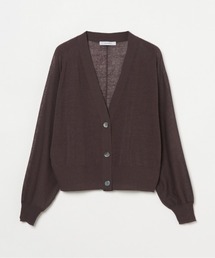 SHEER LINEN KNIT V NECK CARDIGAN / シアー リネン ニット Vネック カーディガン
