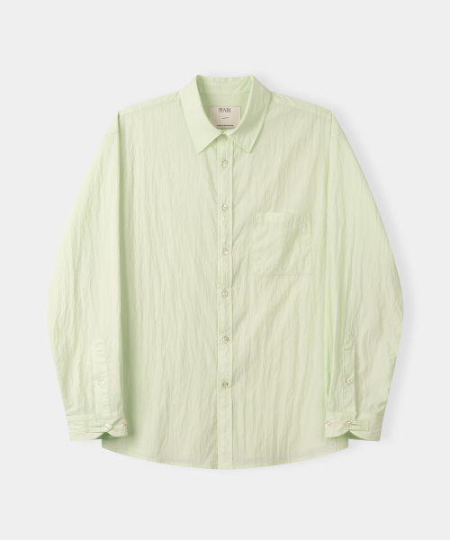 PIARI(ピアリ)の「ダイアグナルポケットナイロンウィンクルシャツ(ライム)(シャツ/ブラウス・メンズ・その他・LARGE/MEDIUM/SMALL)」の2枚目の写真