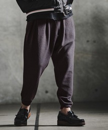 GLIMCLAP（グリムクラップ）の「mp15198-Geometric Jacquard Jersey Balloon Joggers with Elastic Hem バルーンジョガーパンツ(211-016-gla-cg)（その他パンツ）」