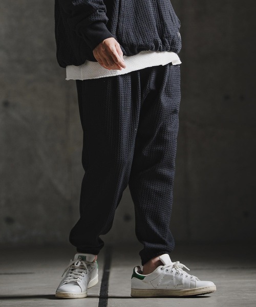 GLIMCLAP(グリムクラップ)の「mp15198-Geometric Jacquard Jersey Balloon Joggers with Elastic Hem バルーンジョガーパンツ(211-016-gla-cg)(その他パンツ・メンズ・ロイヤルブルー/チャコールグレー/ブラック・S/L/M)」の10枚目の写真