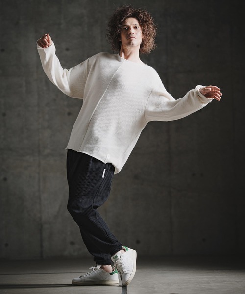GLIMCLAP(グリムクラップ)の「mp15198-Geometric Jacquard Jersey Balloon Joggers with Elastic Hem バルーンジョガーパンツ(211-016-gla-cg)(その他パンツ・メンズ・ロイヤルブルー/チャコールグレー/ブラック・S/L/M)」の12枚目の写真