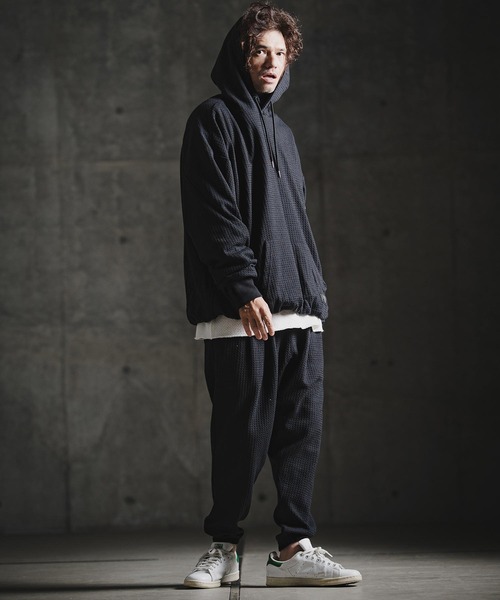 GLIMCLAP(グリムクラップ)の「mp15198-Geometric Jacquard Jersey Balloon Joggers with Elastic Hem バルーンジョガーパンツ(211-016-gla-cg)(その他パンツ・メンズ・ロイヤルブルー/チャコールグレー/ブラック・S/L/M)」の14枚目の写真
