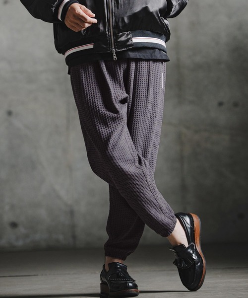 GLIMCLAP(グリムクラップ)の「mp15198-Geometric Jacquard Jersey Balloon Joggers with Elastic Hem バルーンジョガーパンツ(211-016-gla-cg)(その他パンツ・メンズ・ロイヤルブルー/チャコールグレー/ブラック・S/L/M)」の22枚目の写真