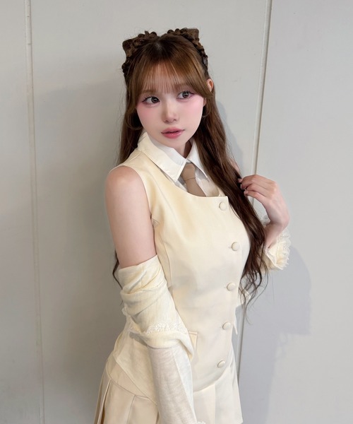 apres jour mignon(アプレジュールミニョン)の「【aresjour mignon×Shionコラボ】UVカットレースカーディガン(カーディガン/ボレロ・レディース・アイボリー/ライトイエロー/ピンク/ブラウン・LARGE/フリー)」の12枚目の写真