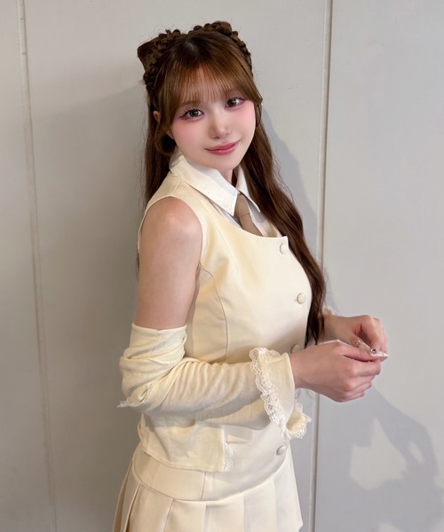 apres jour mignon(アプレジュールミニョン)の「【aresjour mignon×Shionコラボ】UVカットレースカーディガン(カーディガン/ボレロ・レディース・アイボリー/ライトイエロー/ピンク/ブラウン・LARGE/フリー)」の14枚目の写真