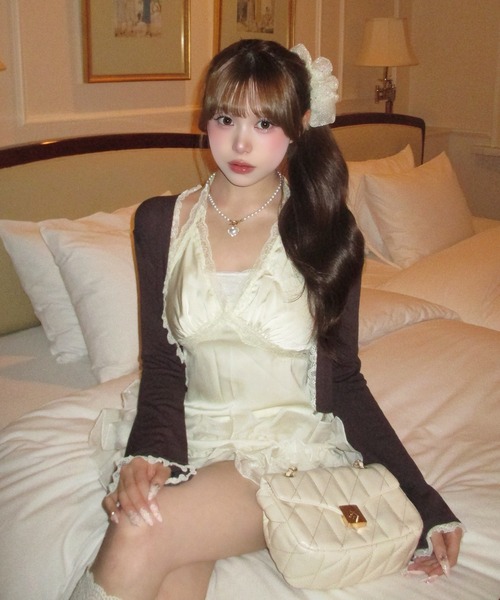 apres jour mignon(アプレジュールミニョン)の「【aresjour mignon×Shionコラボ】UVカットレースカーディガン(カーディガン/ボレロ・レディース・アイボリー/ライトイエロー/ピンク/ブラウン・LARGE/フリー)」の17枚目の写真
