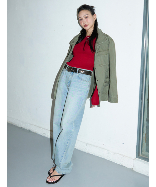 MORVE13(モルブ13)の「サーティンロー ワイドデニム(デニムパンツ・レディース・ライトブルー・SMALL/MEDIUM/LARGE)」の2枚目の写真