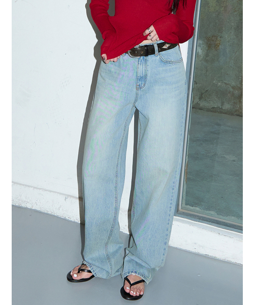 MORVE13(モルブ13)の「サーティンロー ワイドデニム(デニムパンツ・レディース・ライトブルー・SMALL/MEDIUM/LARGE)」の3枚目の写真