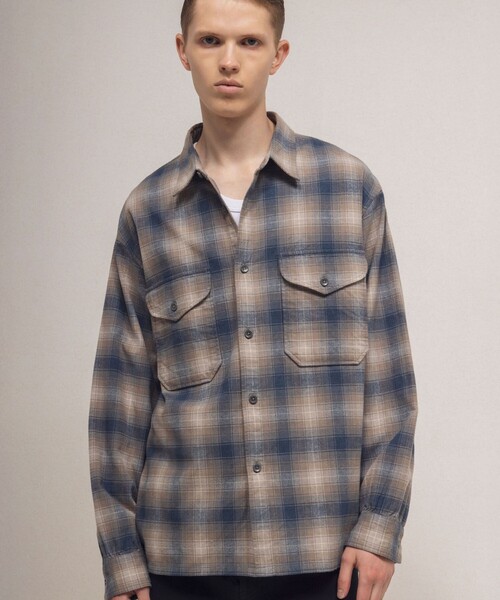 PENDLETON(ペンドルトン)の「<PENDLETON × monkey time>ネル チェック シャツ(シャツ/ブラウス・メンズ・ダークグレー/オリーブ/レッド・S/M/L)」の1枚目の写真