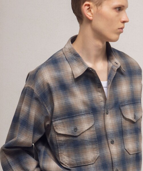 PENDLETON(ペンドルトン)の「<PENDLETON × monkey time>ネル チェック シャツ(シャツ/ブラウス・メンズ・ダークグレー/オリーブ/レッド・S/M/L)」の5枚目の写真